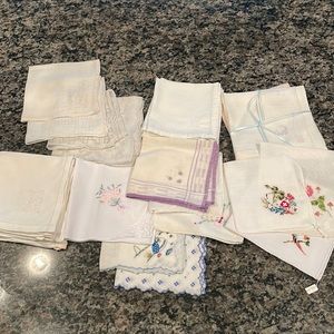 Vintage handkerchiefs-various